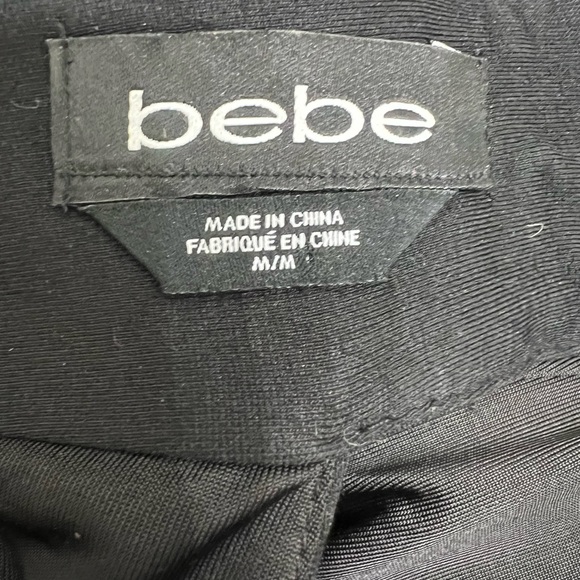 Black Bebe Halter Dress with Key hole & Jeweled Neck Choker Medium - Picture 10 of 13